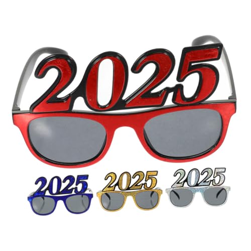 Hemobllo 4 Stück Year Party Brillen Bunte Holografische Rahmen Auffällige Party Eyewear Fotorequisiten Silvester Zubehör für Erwachsene und Jugendliche von Hemobllo