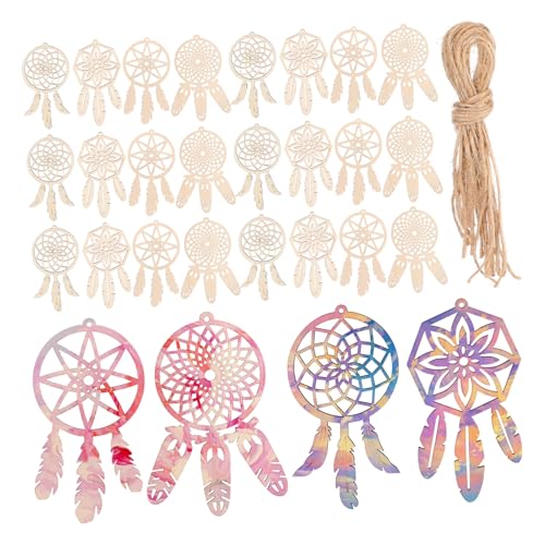 Hemobllo 40 Stück Teiliges Holz DIY Dreamcatcher Leichte Langlebige Holzanhänger mit Jute Bindfäden Naturbelassene Unvollendete Hänge Dekoration für Schlafzimmer Büro und Party Hemobllo 40 Stück Teiliges Holz DIY Dreamcatcher Leichte Langlebige Holzanhänger mit Jute Bindfäden Naturbelassene Unvollendete Hänge Dekoration für Schlafzimmer Büro und Party von Hemobllo