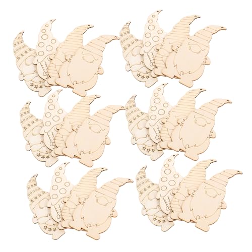 Hemobllo 40 Stück Teiliges Holzanhänger Weihnachtsdeko Unbemalte DIY Holzfiguren Gnome Blanko Holzteile zum Bemalen Kreative Bastelsets mit Aufhängeloch für Weihnachtsbaumschmuck und Hemobllo 40 Stück Teiliges Holzanhänger Weihnachtsdeko Unbemalte DIY Holzfiguren Gnome Blanko Holzteile zum Bemalen Kreative Bastelsets mit Aufhängeloch für Weihnachtsbaumschmuck und von Hemobllo