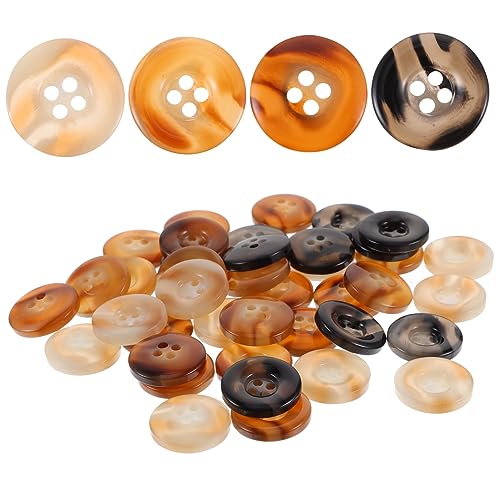 Hemobllo 40 Stück Teiliges Resin Nähknöpfe mit Löchern für Mäntel Praktische DIY Knöpfe in Schwarz und Langlebig und Vielseitig für Strickjacken Overalls und Handarbeiten von Hemobllo