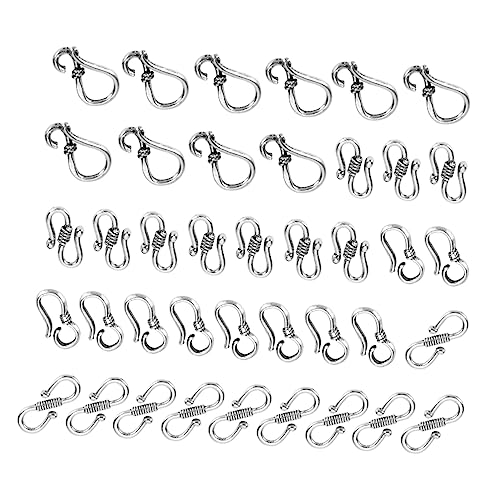 Hemobllo 40 Stück Teiliges Schmuckverbinder aus Legiertem mit S Form Vielseitige Verschlüsse für Armband und Halskette Langlebig für Schmuckherstellung und DIY Projekte von Hemobllo