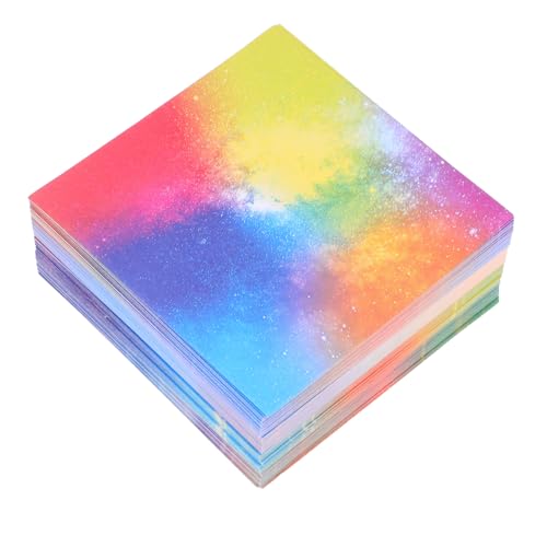 Hemobllo 400 Blatt Farbiges Origami Faltpapier Quadratisch Buntes Bastelpapier für DIY Handwerk Hochwertiges Kunstpapier zum Falten und Basteln mit Kindern Teiliges von Hemobllo