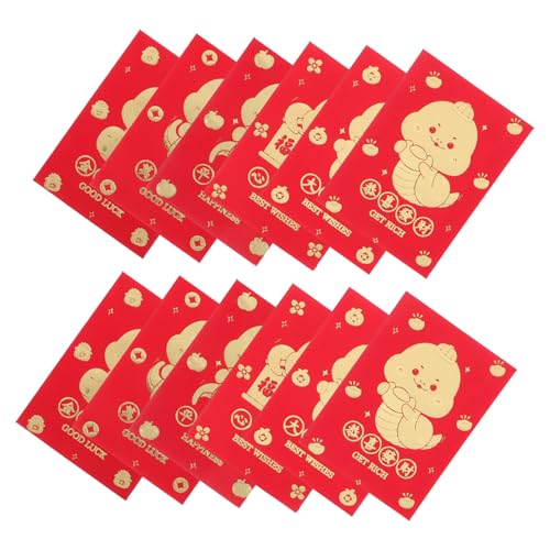 Hemobllo 48 Stück Teiliges Chinesische Neujahrs Rote Umschläge mit Schlangenmotiv Robuste Papierqualität Elegante Muster Große Kapazität für Hochzeit Frühlingsfest Geldgeschenke Hemobllo 48 Stück Teiliges Chinesische Neujahrs Rote Umschläge mit Schlangenmotiv Robuste Papierqualität Elegante Muster Große Kapazität für Hochzeit Frühlingsfest Geldgeschenke von Hemobllo
