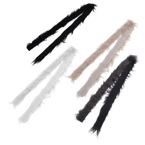 Hemobllo 4Stücke Faux Fur Streifen für DIY Projekte Lange Plüschstoff Bänder für Bekleidungsdekoration und Bastelbedarf Flauschige Hemobllo 4Stücke Faux Fur Streifen für DIY Projekte Lange Plüschstoff Bänder für Bekleidungsdekoration und Bastelbedarf Flauschige von Hemobllo