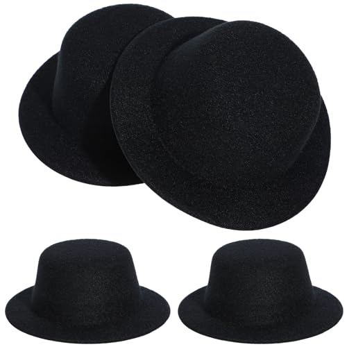 Hemobllo 4Stücke Kleine Tops Hüte DIY Requisiten für Haarspangen Handgemachte Accessoires für Parties Robuste Hüte aus Hochwertigem Material für Kreative Bastelprojekte von Hemobllo