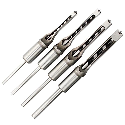 Hemobllo 4Stücke Teiliges Quadratischer Holzbohrer Bits Hochwertige Bohrmaschine Für Holzarbeiten Für Holzschnitzen Bau Und DIY Projekte Kompatibel Mit Allen Bohrmaschinen von Hemobllo