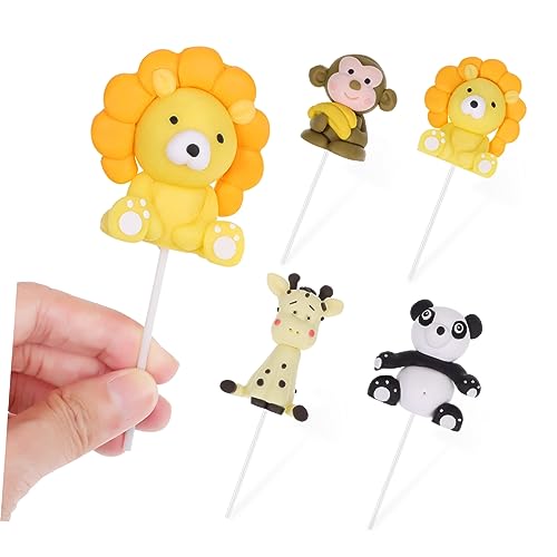 Hemobllo 4Stücke Waldtier Kuchendekorationen Cupcake Topper für Kindergeburtstag Panda Giraffe Lustige Tortendeko für Waldpartys Hemobllo 4Stücke Waldtier Kuchendekorationen Cupcake Topper für Kindergeburtstag Panda Giraffe Lustige Tortendeko für Waldpartys von Hemobllo