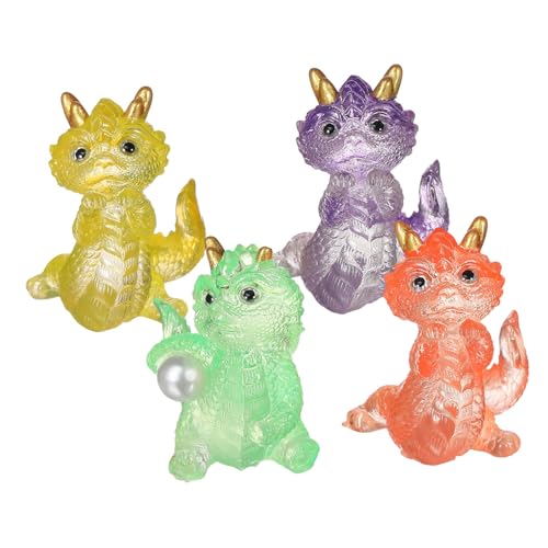 Hemobllo 4stücke Teiliges Niedlicher Mini-drachenfiguren Für Garten Und Wohnaccessoires Halbdurchsichtige Deko- Für Tischdekoration Und Kreative von Hemobllo