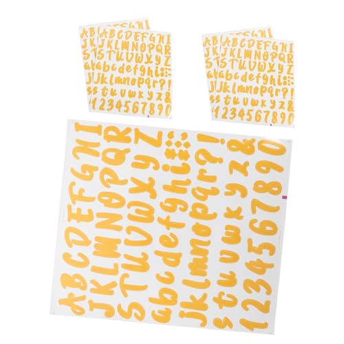 Hemobllo 5 Blätter Nennen Sie Aufkleber Buchstaben-alphabet-aufkleber Adressaufkleber Für Den Briefkasten Schriftzaufkleber Aufkleber Mit Buchstaben Und Zahlen Pvc Selbstklebend Golden von Hemobllo
