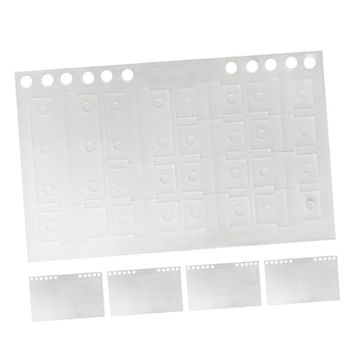 Hemobllo 5 Blätter PVC Haftnotizen Selbstklebend Transparente Registerkarten für Lose Flexible Buchnotizen Tabs Wiederablösbar für Notizbücher und Haushaltsbücher von Hemobllo