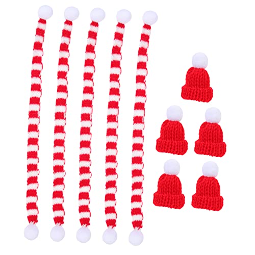Hemobllo 5 Sätze Mini Weihnachtsmützen und Schals aus Strick Weihnachtliche Flaschenhüllen für Weinflaschen Festliche Deko für Weihnachtsfeiern Kompakt und Leicht als für Weinliebhaber Hemobllo 5 Sätze Mini Weihnachtsmützen und Schals aus Strick Weihnachtliche Flaschenhüllen für Weinflaschen Festliche Deko für Weihnachtsfeiern Kompakt und Leicht als für Weinliebhaber von Hemobllo
