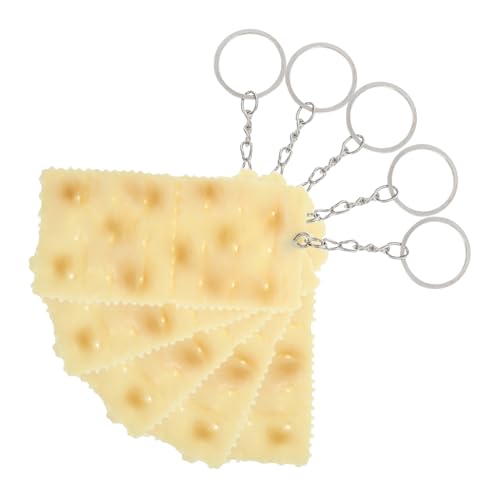 Hemobllo 5 Stück Anhänger Handtaschenzubehör Handtaschendekoration Handtasche Schlüsselbund künstliche Limonadencracker Essensrequisiten Keks-Simulationsspielzeug PVC von Hemobllo