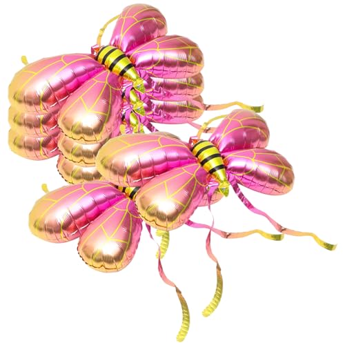Hemobllo 5 Stück Kostüme anziehen Rechtschreibung Farbe Hi Partydekorationen Feenflügel-Ballon Flügel für Partyballons Kostümflügelballon Aluminiumfolie Rosa von Hemobllo