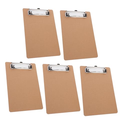 Hemobllo 5 Stück Teiliges Klemmbrett Multifunktionale Büro Schreibunterlage aus Holz und Praktische Kleine Clipboards für Schule Büro und Zuhause Sicheres Dokumentenhalten Robust und Hemobllo 5 Stück Teiliges Klemmbrett Multifunktionale Büro Schreibunterlage aus Holz und Praktische Kleine Clipboards für Schule Büro und Zuhause Sicheres Dokumentenhalten Robust und von Hemobllo
