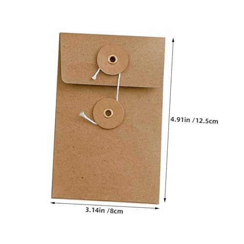 Hemobllo 5 Stück Teiliges Kraftpapier Umschläge mit Knopf und Fadenverschluss Robuste Retro Dokumenten Aufbewahrungstaschen Vielseitig für Karten Fotos und Einladungen Handgefertigtes von Hemobllo