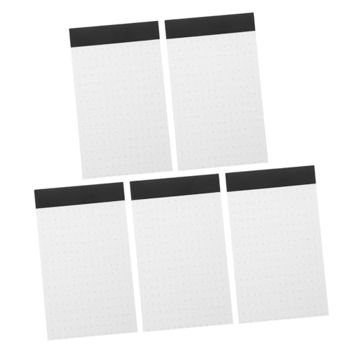 Hemobllo 5 Stück Teiliges Mini Notizblock Punktkariertes Rasterpapier Selbstklebende Haftnotizen und Tragbar Dickes Papier für Büro Schule und Zuhause von Hemobllo