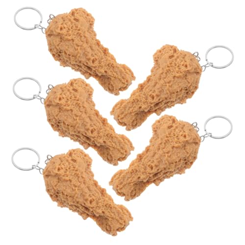 Hemobllo 5 Stück Teiliges Realistischer Lustiger Schlüsselanhänger in Form von Gebratenem Hähnchenschenkel Detailgetreuer Imitation Robust und Vielseitig als Partygeschenk Geeignet von Hemobllo