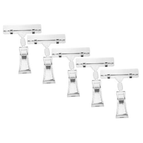 Hemobllo 5 Stück Teiliges Transparentes Doppelseitiges Schildhalter Drehbare Preisschildclips aus Kunststoff Vielseitige Werbe und Etikettenhalter für Büro Laden Supermarkt und Ausstellung Hemobllo 5 Stück Teiliges Transparentes Doppelseitiges Schildhalter Drehbare Preisschildclips aus Kunststoff Vielseitige Werbe und Etikettenhalter für Büro Laden Supermarkt und Ausstellung von Hemobllo