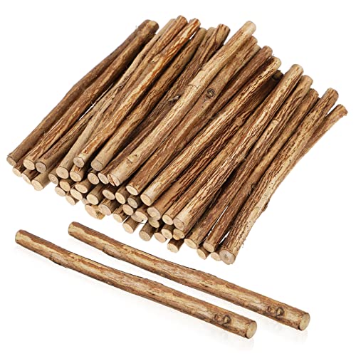 Hemobllo 50 Stück DIY Holzstäbe Rund Durchmesser Natürliche Bastelstäbe mit Rinde für Handwerk Dekoration Rustikale Holzäste für Festival Wohnraumgestaltung von Hemobllo