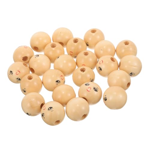 Hemobllo 50 Stück Holzperlen mit Lächelndem Gesicht Natürliche DIY Bastelperlen für Schmuckherstellung Girlanden Vorhanghalter und Dekoration Runde Holzperlen für Handwerk Hemobllo 50 Stück Holzperlen mit Lächelndem Gesicht Natürliche DIY Bastelperlen für Schmuckherstellung Girlanden Vorhanghalter und Dekoration Runde Holzperlen für Handwerk von Hemobllo