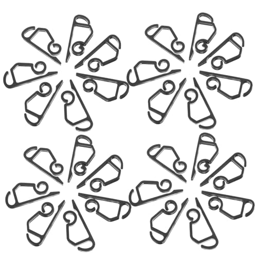 Hemobllo 50 Stück Outdoor Lichterketten Clips Wetterfeste Dachrinnenhaken Starke Haltekraft Einfache für Weihnachtsbeleuchtung Garten Terrasse Dekoration von Hemobllo