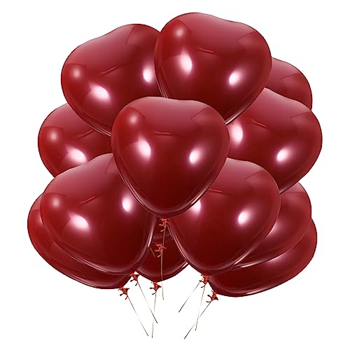 Hemobllo 50 Stück Partyschmuck Herz Luftballons Folie Herzballons Mehrfarbig Geformt Und Hi Geburtstag Luftballons Herzen Pastell Valentinstag Luftballons Hochzeit Rot Emulsion von Hemobllo
