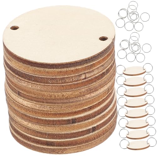 Hemobllo 50 Stück Teiliges Set Runde Naturholzscheiben mit Stabilen Eisendrähte für Geburtstags Erinnerung Holzkalender DIY Holztafel Zubehör Natürliche Holzscheiben zum Basteln und Hemobllo 50 Stück Teiliges Set Runde Naturholzscheiben mit Stabilen Eisendrähte für Geburtstags Erinnerung Holzkalender DIY Holztafel Zubehör Natürliche Holzscheiben zum Basteln und von Hemobllo