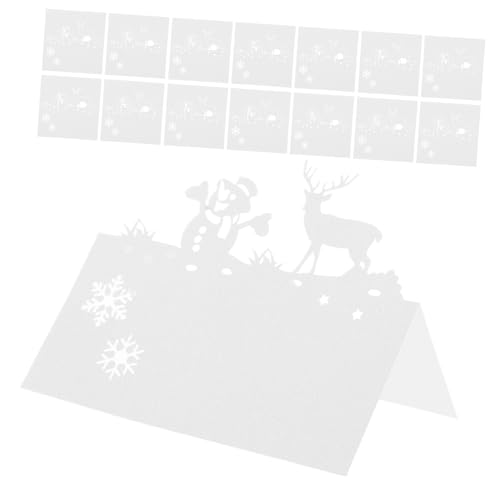 Hemobllo 50 Stück Weihnachts Tischdeko Platzkarten aus Papier mit Schneemann und Rentier Motiven Beschreibbare Namenskarten für Festliche Party Tischdekoration für Weihnachtsfeiern und Hemobllo 50 Stück Weihnachts Tischdeko Platzkarten aus Papier mit Schneemann und Rentier Motiven Beschreibbare Namenskarten für Festliche Party Tischdekoration für Weihnachtsfeiern und von Hemobllo