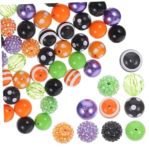Hemobllo 50Stücke DIY Acrylperlen für Halloween Schmuckherstellung Armband und Halskettendekoration Vielseitige Bastelperlen für Projekte von Hemobllo