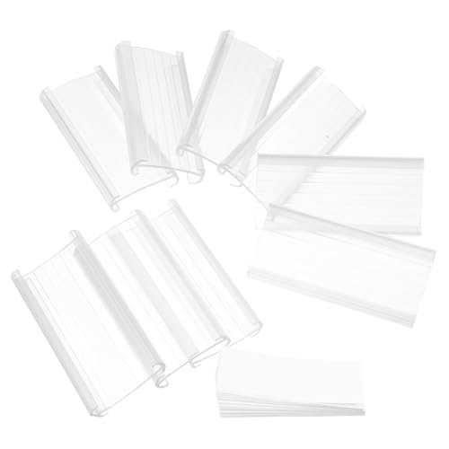 Hemobllo 50Stücke Etikettenhalter aus Transparente Preisinhaber für Schilder und Menüanzeigen Rutschfestes Design für Supermärkte und Verkaufsstellen mit Stabiler von Hemobllo