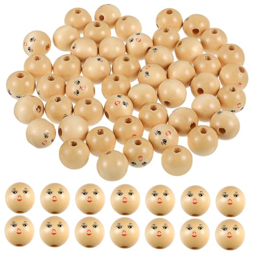 Hemobllo 50Stücke Holzperlen mit Lächelndem Gesicht Runde DIY Schmuckperlen Naturholz für Armband und Bastelprojekte Holzfarbe Bastelideen Hemobllo 50Stücke Holzperlen mit Lächelndem Gesicht Runde DIY Schmuckperlen Naturholz für Armband und Bastelprojekte Holzfarbe Bastelideen von Hemobllo