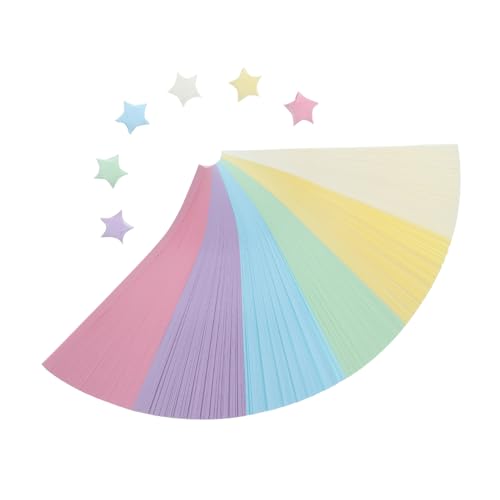 Hemobllo 540 Stück Teiliges Origami Stern Papier Pastellfarbene Schimmernde Papierstreifen für DIY Bastelprojekte Lucky Star Faltpapier Vielseitig für Kreative Handarbeiten und von Hemobllo