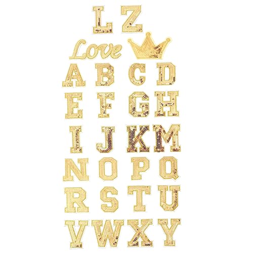 Hemobllo 56Stücke Alphabet Aufnäher Pailletten Gold Bügelbilder für Kleidung Taschen Hüte DIY Patches für Projekte Hochwertige Patches Hemobllo 56Stücke Alphabet Aufnäher Pailletten Gold Bügelbilder für Kleidung Taschen Hüte DIY Patches für Projekte Hochwertige Patches von Hemobllo