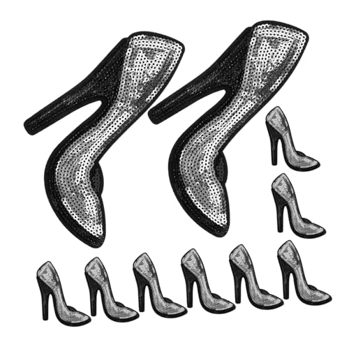 Hemobllo 5Paare Dekorative High Heel Patches Pailletten für Kleidung Kostümzubehör und Taschen Vielseitige Applikationen zum Jeans und Rucksäcken Langlebig von Hemobllo