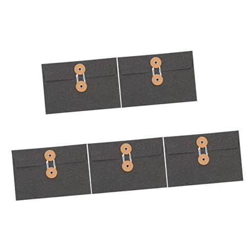 Hemobllo 5Stücke Vintage Postkarten Aufbewahrungstaschen Praktische Umschläge aus Kraftpapier mit Schnurverschluss für Studenten und Kreative Dateibeutel zur Sicheren Ablage von Hemobllo