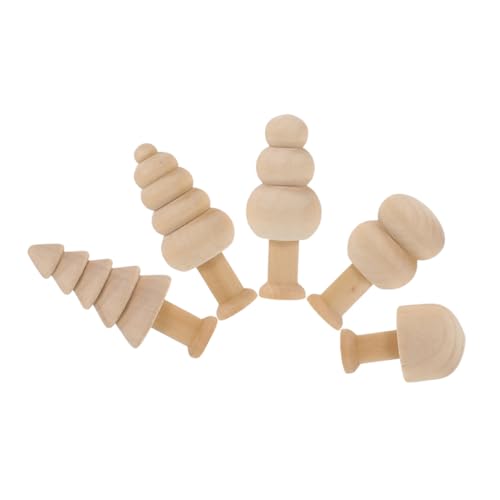 Hemobllo 5stücke Unbehandelte Holzfiguren Kreative Holzspielzeuge Mit Pilzen Und Bäumen Für -projekte Malen Und Basteln Für Mädchen Und Weihnachtliche Dekoration Hemobllo 5stücke Unbehandelte Holzfiguren Kreative Holzspielzeuge Mit Pilzen Und Bäumen Für -projekte Malen Und Basteln Für Mädchen Und Weihnachtliche Dekoration von Hemobllo
