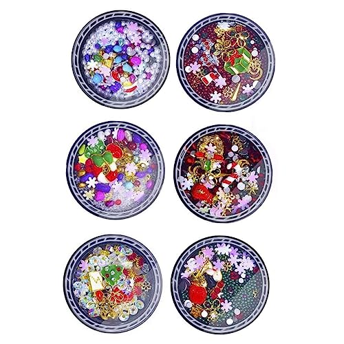 Hemobllo 6 Boxen Weihnachts Nail Art Dekoration mit Strasssteinen Weihnachtsmann Schneeflocken Designs DIY Maniküre Schmuck Vielseitige Nagelverzierung für Natürliche und Künstliche Nägel Hemobllo 6 Boxen Weihnachts Nail Art Dekoration mit Strasssteinen Weihnachtsmann Schneeflocken Designs DIY Maniküre Schmuck Vielseitige Nagelverzierung für Natürliche und Künstliche Nägel von Hemobllo
