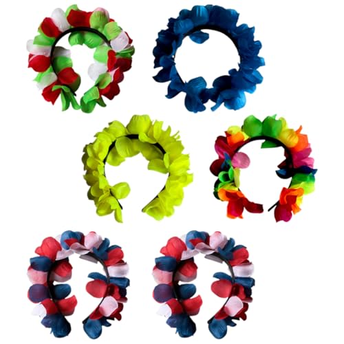 Hemobllo 6 Stück Blütenblatt-stirnband Blumenhaarbänder Tropische Stirnbänder Party-haarschmuck Floraler Kopfschmuck Tropisches Stirnband Tropische Dekorationen Luau Plastik von Hemobllo