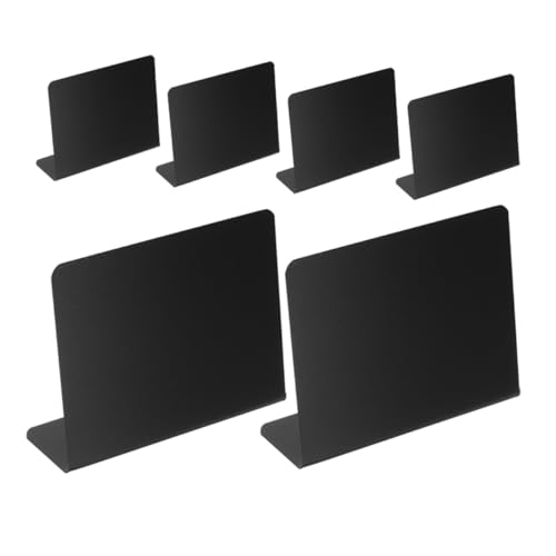Hemobllo 6 Stück Mini-esstischtafel Esstisch Tischschild Kreidezeichen Tischkarte Tafelzeichen Für Lebensmittel Tischschilder Kreidebrettschilder Kreidetafel-schild Kleine Tafel Schwarz Pvc von Hemobllo