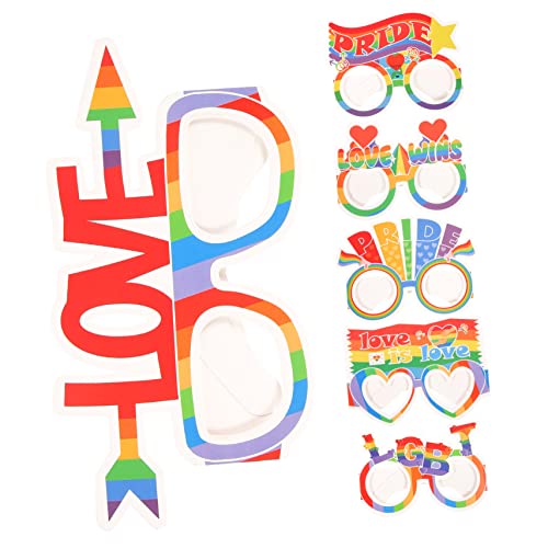 Hemobllo 6 Stück Papiergläser Requisiten Für Fotoautomaten Stolz Fotoautomat Selber Machen Photo Booth Requisiten Geburtstag Partybrille Pride-party-brille Regenbogen Junggesellin Trendy Hemobllo 6 Stück Papiergläser Requisiten Für Fotoautomaten Stolz Fotoautomat Selber Machen Photo Booth Requisiten Geburtstag Partybrille Pride-party-brille Regenbogen Junggesellin Trendy von Hemobllo