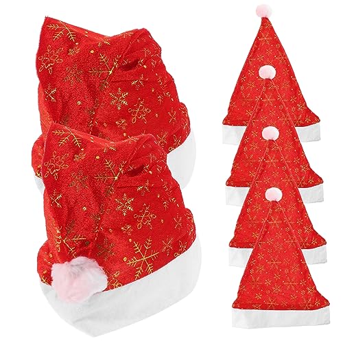Hemobllo 6 Stück Samt Weihnachtsmützen für Erwachsene und Warme Nikolausmützen mit Schneeflockenmuster Vielseitig als Partydekoration und Festliches Geeignet Hemobllo 6 Stück Samt Weihnachtsmützen für Erwachsene und Warme Nikolausmützen mit Schneeflockenmuster Vielseitig als Partydekoration und Festliches Geeignet von Hemobllo