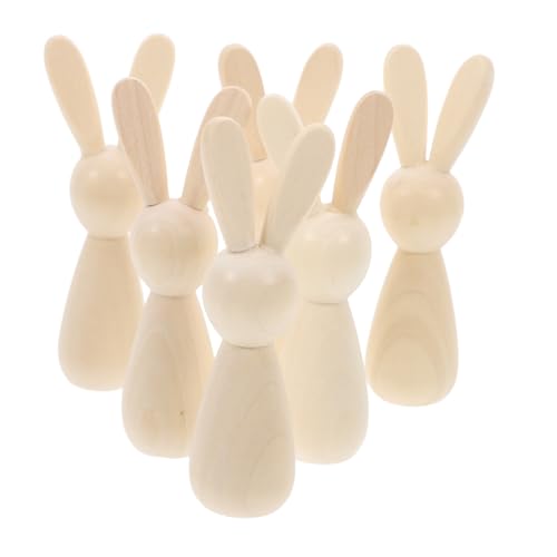 Hemobllo 6 Stück Teiliges Holz Hasenpuppen zum Bemalen Naturbelassene DIY Holzfiguren für Kreative und Wohnungsdekoration Handbemalbare Holzpuppen für und Geschenkideen Hemobllo 6 Stück Teiliges Holz Hasenpuppen zum Bemalen Naturbelassene DIY Holzfiguren für Kreative und Wohnungsdekoration Handbemalbare Holzpuppen für und Geschenkideen von Hemobllo