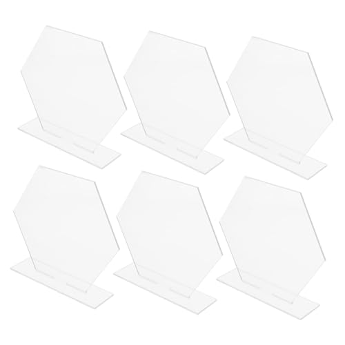 Hemobllo 6 Stück Teiliges Tischschild Hexagonal Transparent Blanko Tischkartenhalter für Hochzeit Party Bankett Stabile Praktische Tischnummern Schilder für Restaurant Dekoration Hemobllo 6 Stück Teiliges Tischschild Hexagonal Transparent Blanko Tischkartenhalter für Hochzeit Party Bankett Stabile Praktische Tischnummern Schilder für Restaurant Dekoration von Hemobllo