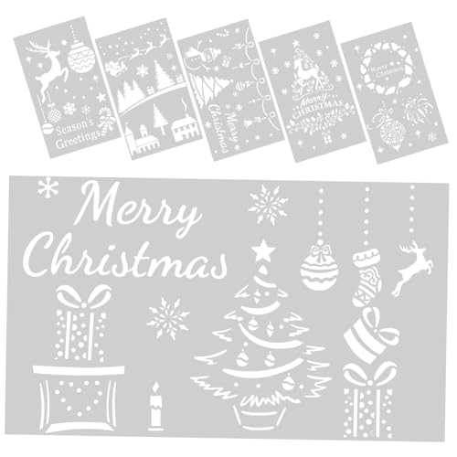 Hemobllo 6 Stück Teiliges Weihnachtsmotive Schablonen Wiederverwendbare Malvorlagen für Wanddekoration und Basteln Kreative Farbschablonen für DIY Weihnachtskunst und Familienaktivitäten Hemobllo 6 Stück Teiliges Weihnachtsmotive Schablonen Wiederverwendbare Malvorlagen für Wanddekoration und Basteln Kreative Farbschablonen für DIY Weihnachtskunst und Familienaktivitäten von Hemobllo