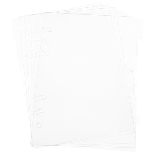Hemobllo 6 Stück Transparentes Acryl Ringbuch Cover Teiliges Nachfüllbare Binderseiten Strapazierfähiger Organizer für Reisende und DIY Planer Hemobllo 6 Stück Transparentes Acryl Ringbuch Cover Teiliges Nachfüllbare Binderseiten Strapazierfähiger Organizer für Reisende und DIY Planer von Hemobllo