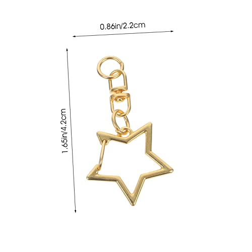 Hemobllo 60 Stück Metall Schlüsselanhänger mit Drehbarem Karabinerhaken Fünfzackiger Stern Schnappverschluss Robust und Verschleißfest für DIY Schmuck Schlüssel und Taschen Zubehör von Hemobllo