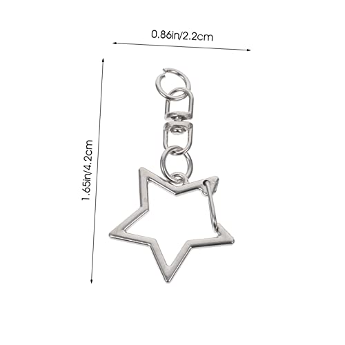 Hemobllo 60 Stück Teiliges Metall DIY Schlüsselanhänger mit Drehbarem Fünf Punkte Stern Karabiner Stabile Schnappverschlüsse für Schlüssel Anhänger Bastelprojekte und Schmuckverbinder von Hemobllo