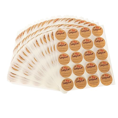 Hemobllo 600Blätter Selbstklebende Aufkleber für und Verpackungen Kleine Beschriftungsaufkleber aus Kraftpapier für DIY Projekte Umschläge und Handgefertigte von Hemobllo