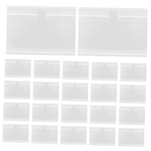 Hemobllo 60Sätze Transparente PVC Etikettenhalter mit Clips für Regale und Körbe Robuste Schilderclips zur Preisdisplay Präsentation für Supermärkte und Einzelhandel von Hemobllo