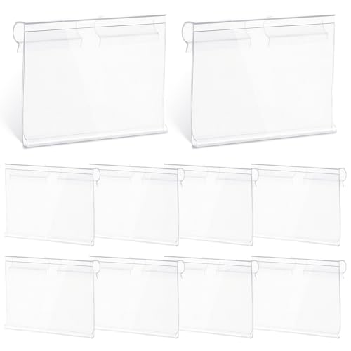 Hemobllo 60Stücke Preisetikettenhalter für Einzelhandel Transparenter Schildaufsteller mit Doppeltem Haken Design für Märkte Supermärkte und Persönliche von Hemobllo